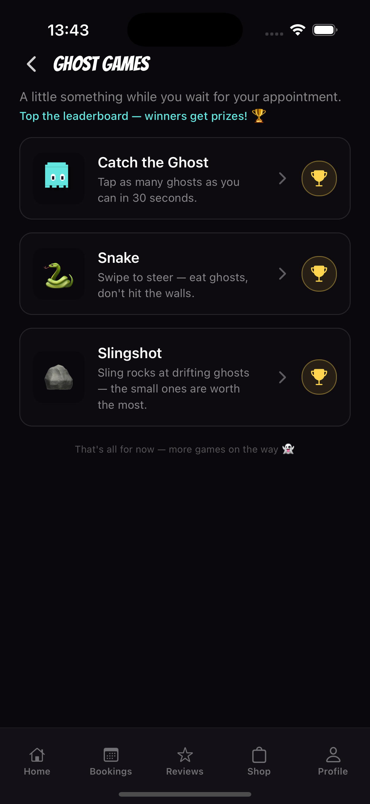 Ghost Barber Club app screenshot
